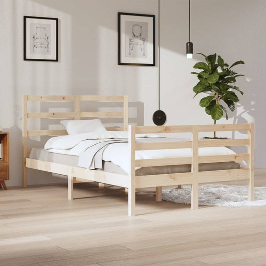 Bed Frame without Mattress Solid Wood Pine 120x200 cm