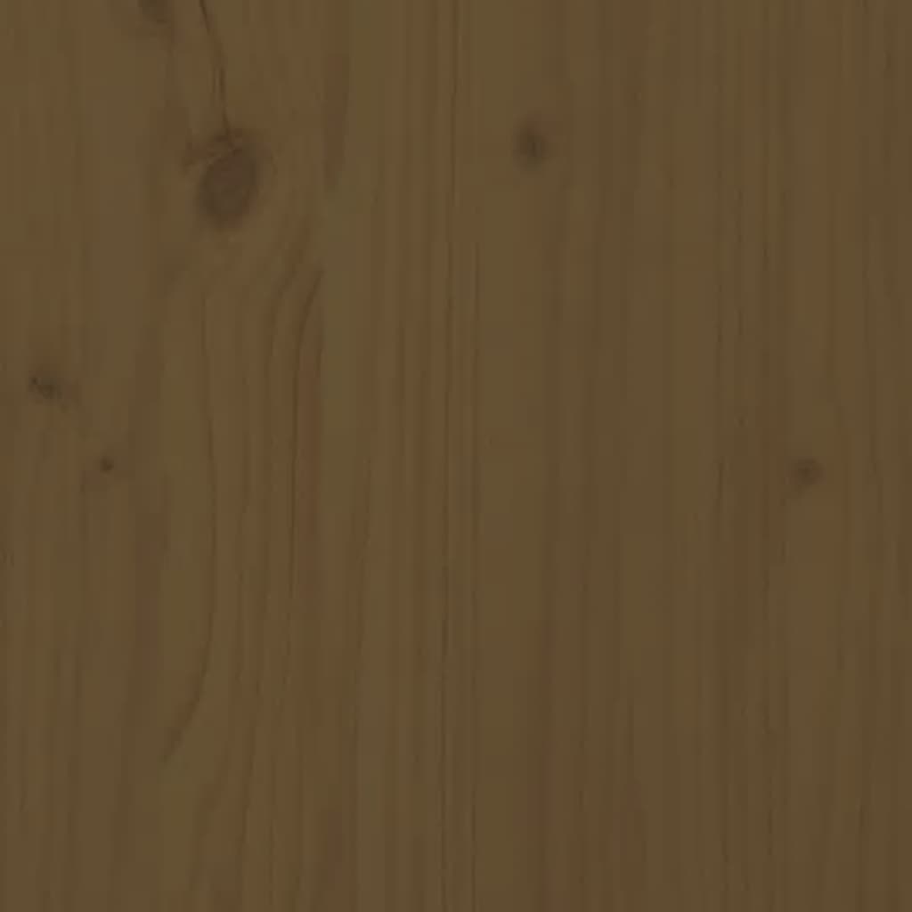 Bed Frame without Mattress Honey Brown Solid Wood Pine 100x200 cm
