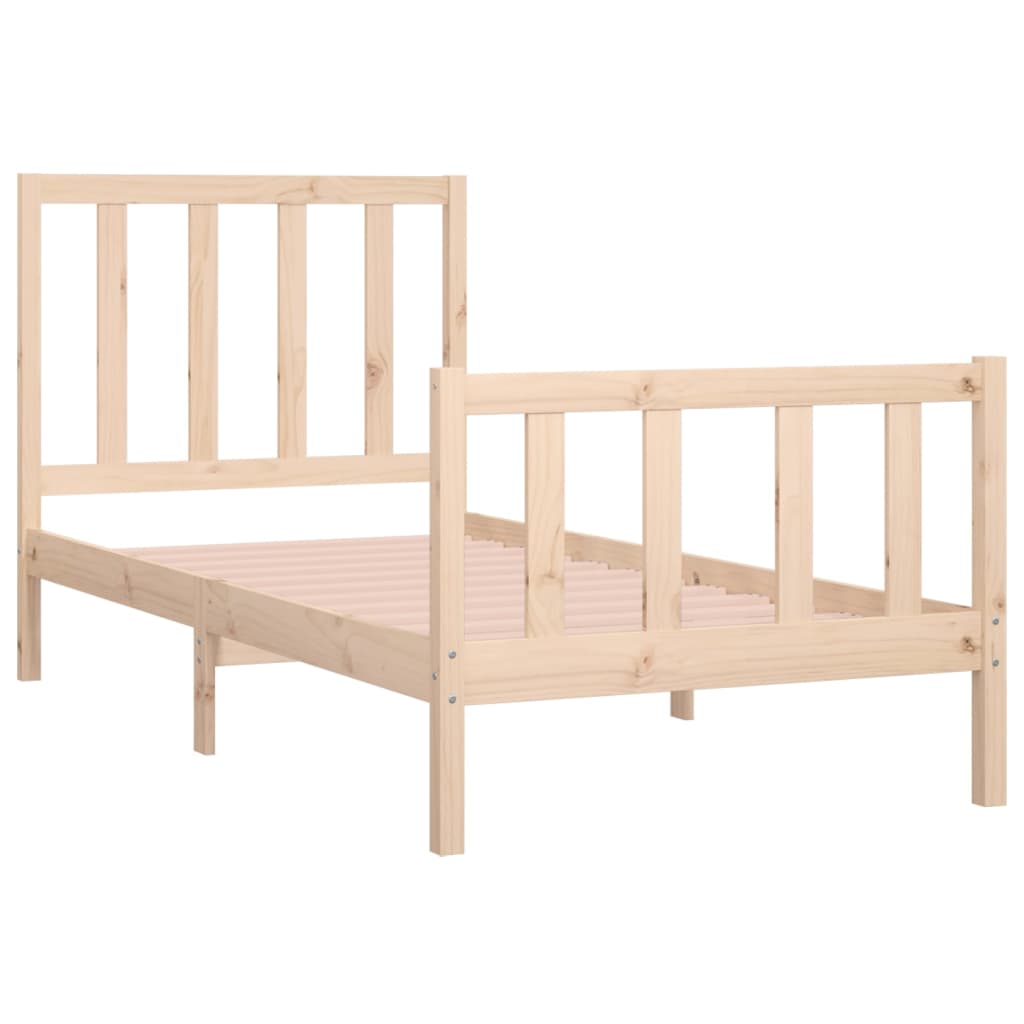 Bed Frame without Mattress 90x190 cm Single Solid Wood