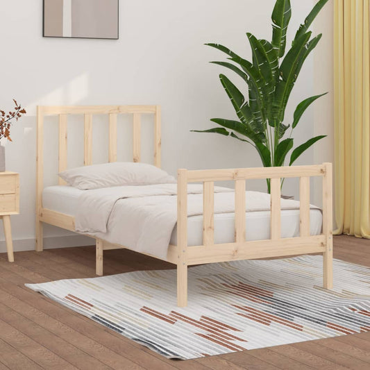 Bed Frame without Mattress 90x190 cm Single Solid Wood