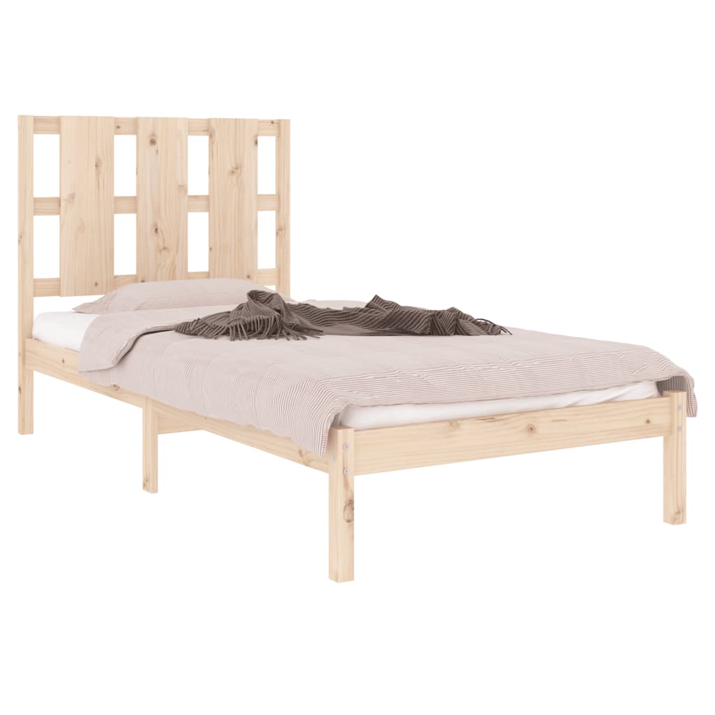 Bed Frame without Mattress 100x200 cm Solid Wood Pine