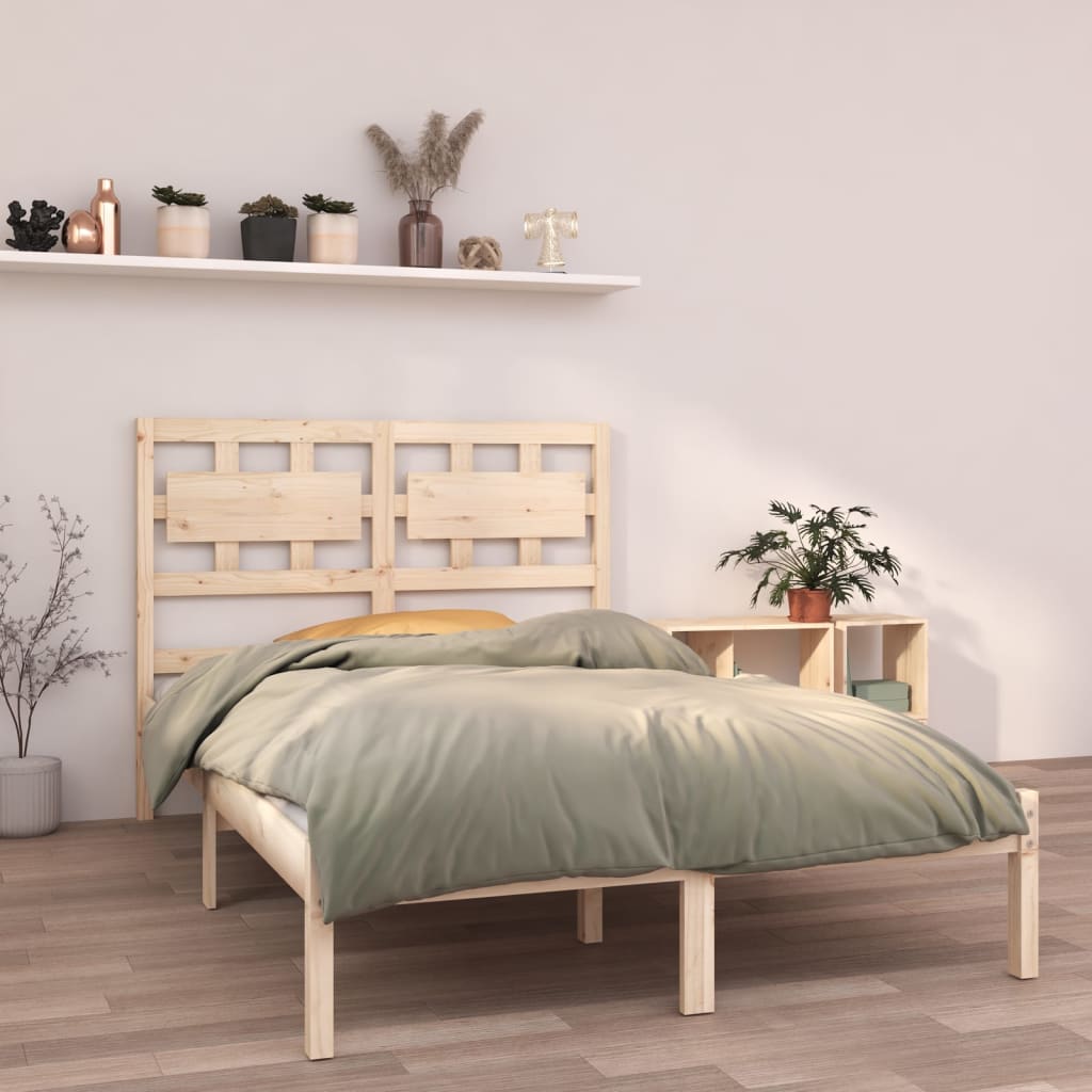 Bed Frame without Mattress 135x190 cm Double Solid Wood