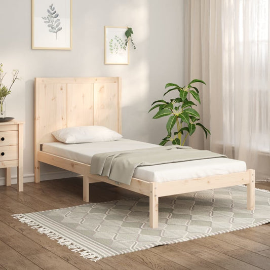 Bed Frame without Mattress 100x200 cm Solid Wood Pine
