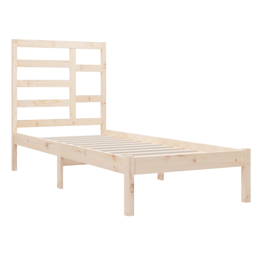 Bed Frame without Mattress Solid Wood 90x190 cm Single Single