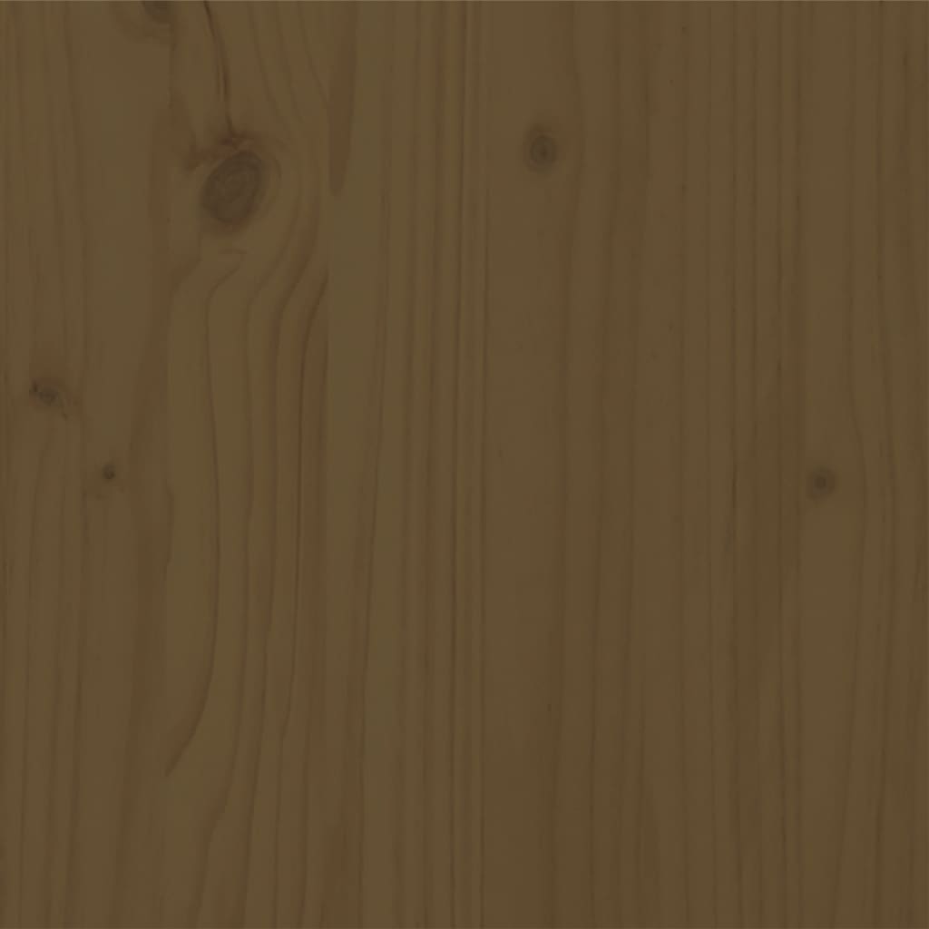 Bed Frame without Mattress Honey Brown Solid Wood 100x200 cm