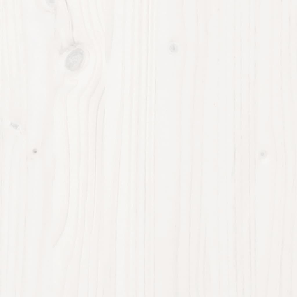 Bed Frame without Mattress White Solid Wood 150x200 cm King Size