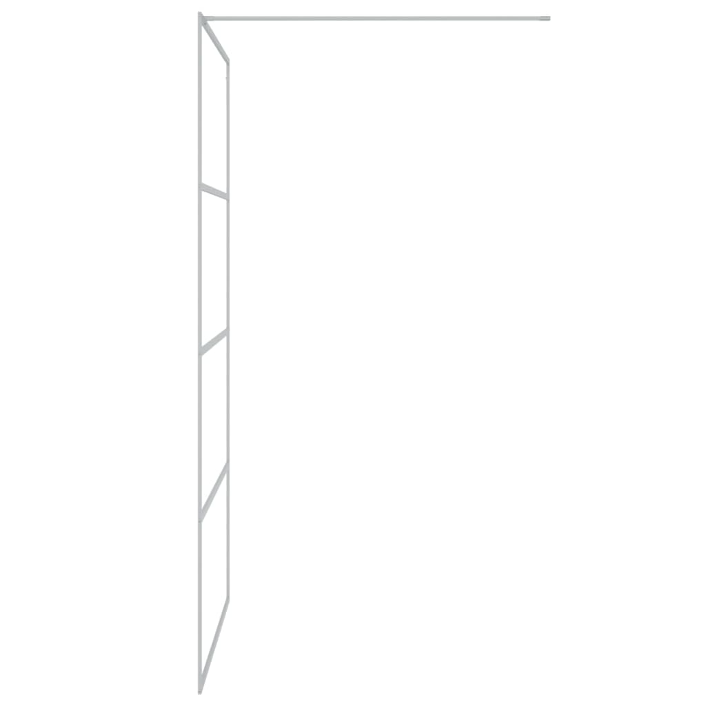 Walk-in Shower Wall Silver 115x195 cm Clear ESG Glass