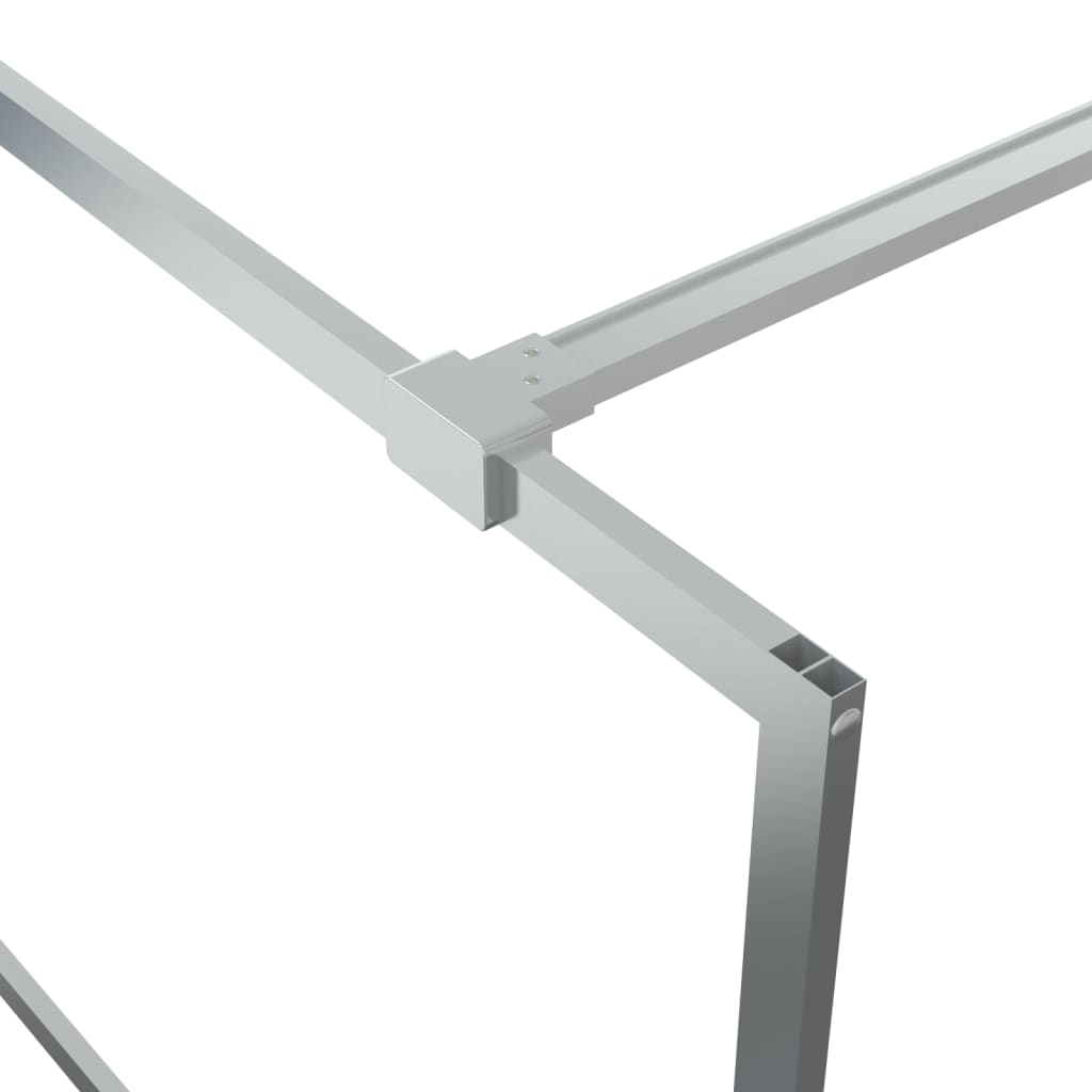 Walk-in Shower Wall Silver 115x195 cm Clear ESG Glass