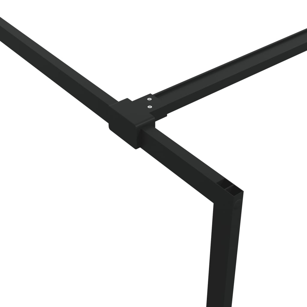 Walk-in Shower Wall Black 140x195 cm Clear ESG Glass