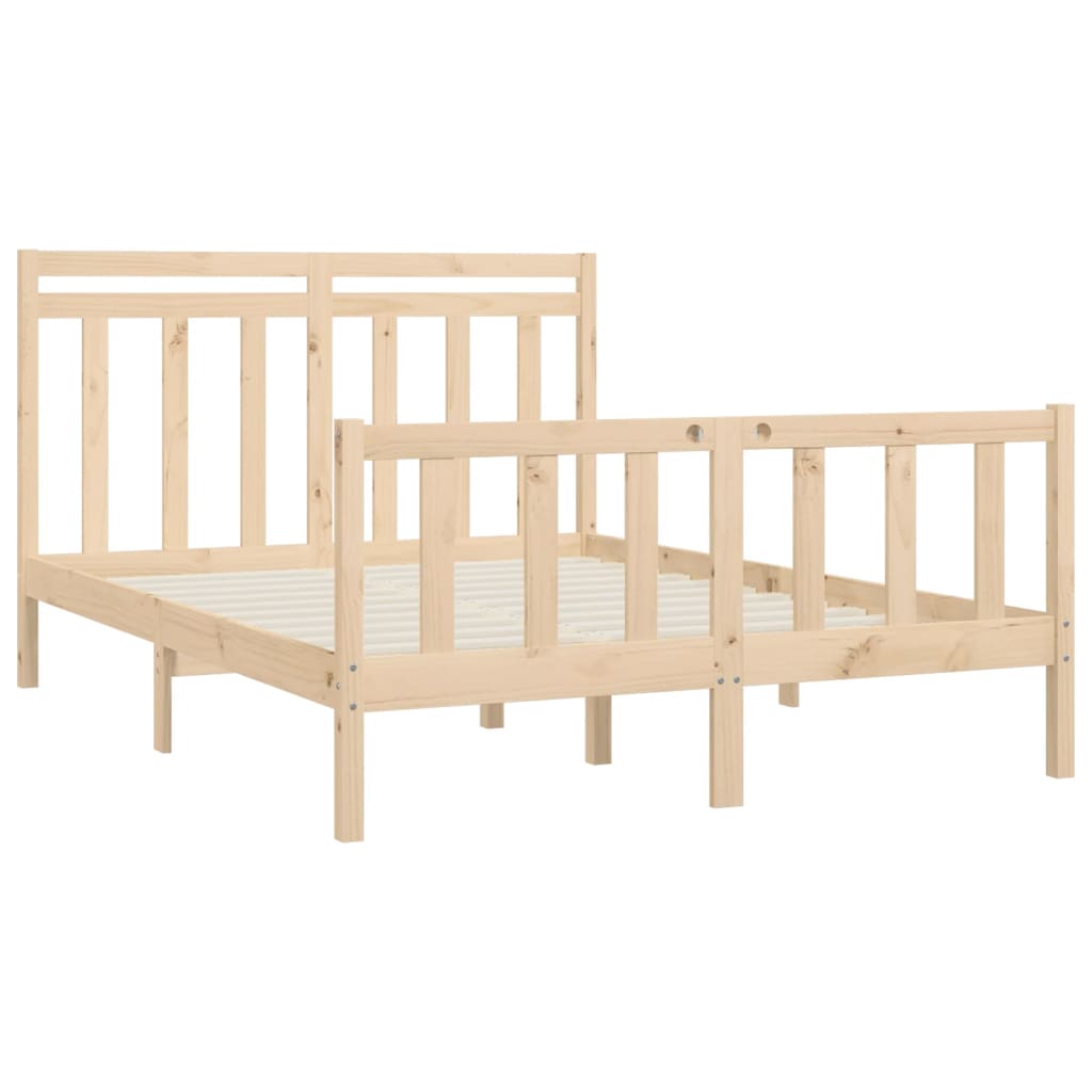 Bed Frame without Mattress Solid Wood Pine 160x200 cm
