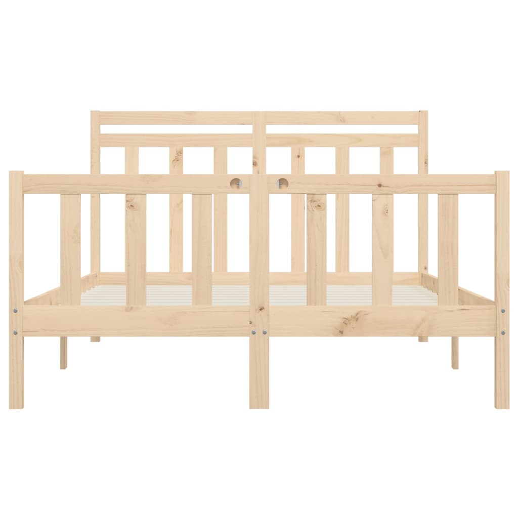 Bed Frame without Mattress Solid Wood Pine 160x200 cm