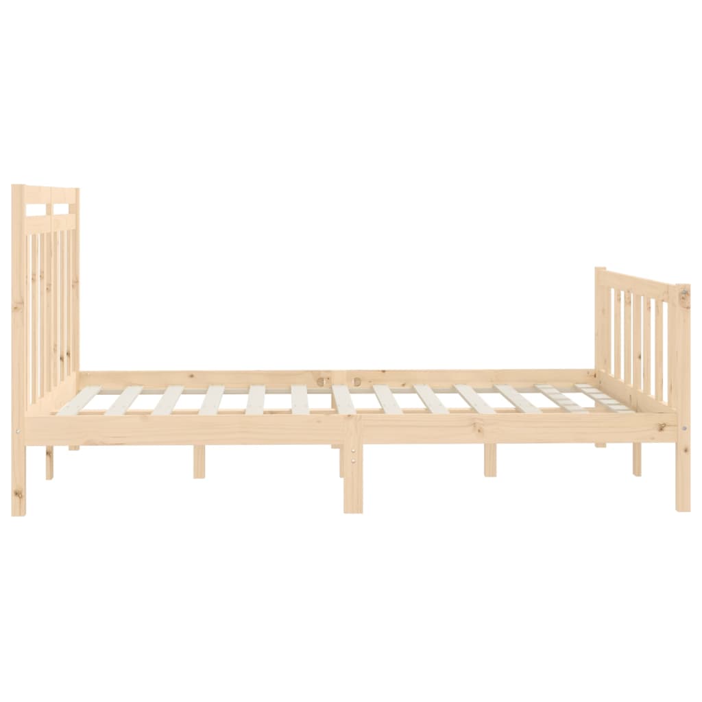 Bed Frame without Mattress Solid Wood Pine 160x200 cm
