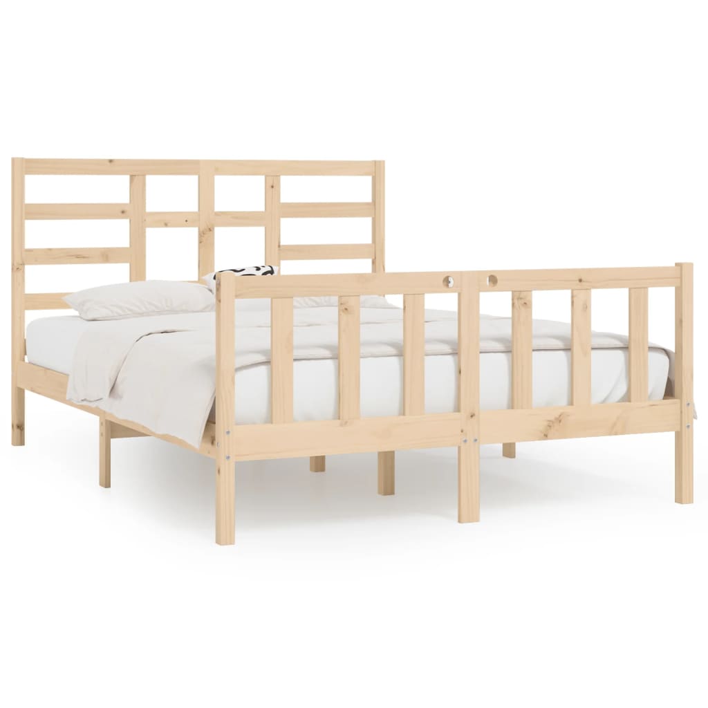 Bed Frame without Mattress 120x200 cm Solid Wood Pine