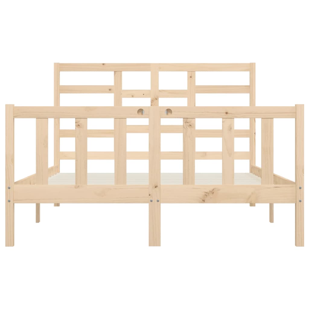 Bed Frame without Mattress 120x200 cm Solid Wood Pine
