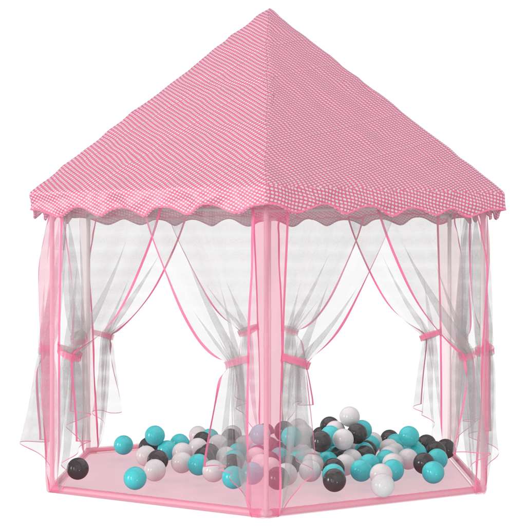 Princess Play Tent with 250 Balls Pink 133x140 cm