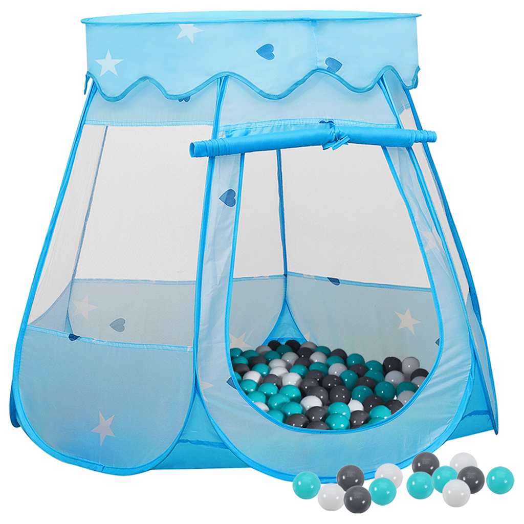 Children Play Tent with 250 Balls Blue 102x102x82 cm