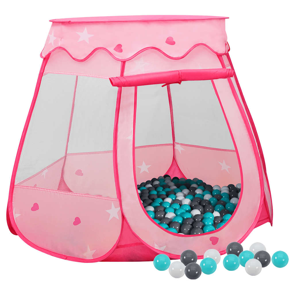 Children Play Tent with 250 Balls Pink 102x102x82 cm
