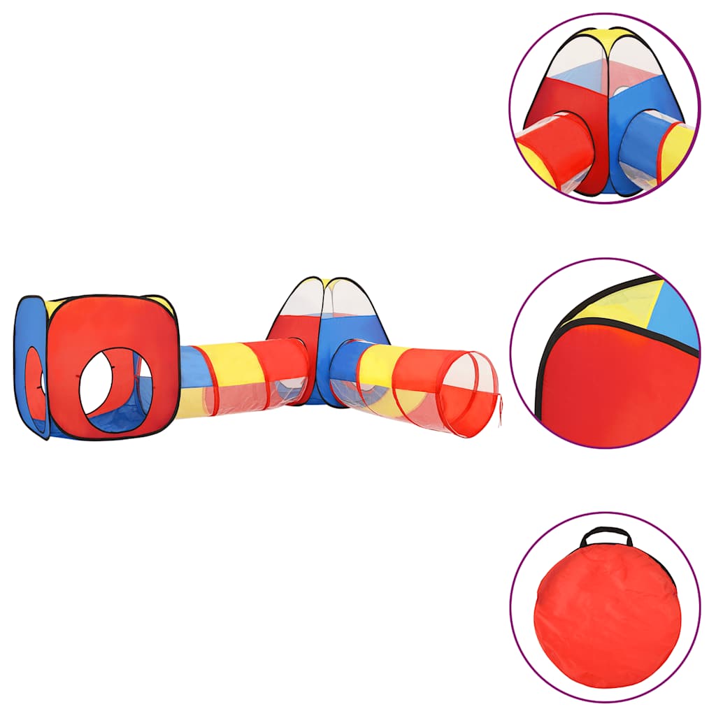 Children Play Tent with 250 Balls Multicolour 190x264x90 cm