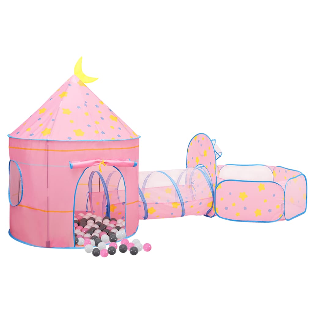 Children Play Tent with 250 Balls Pink 301x120x128 cm