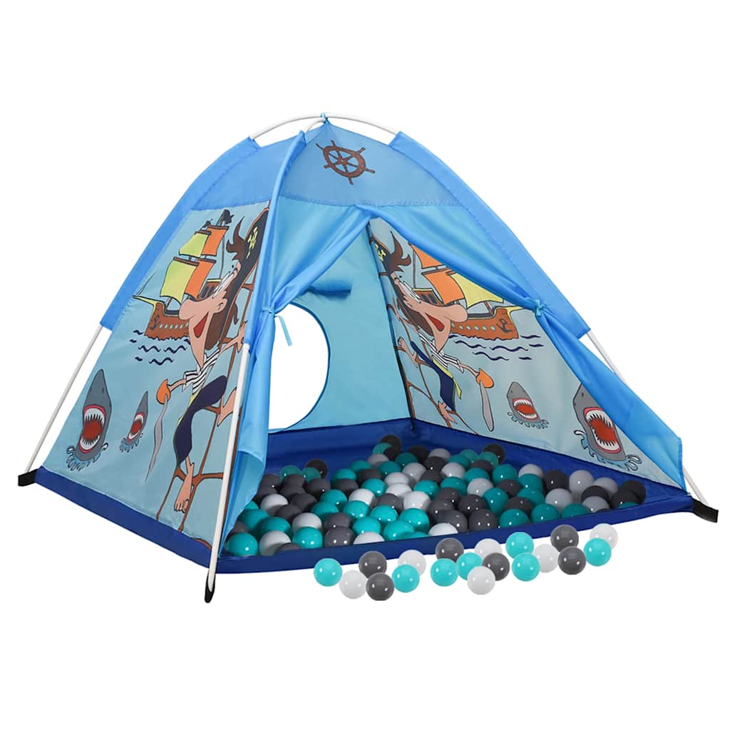 Children Play Tent with 250 Balls Blue 120x120x90 cm