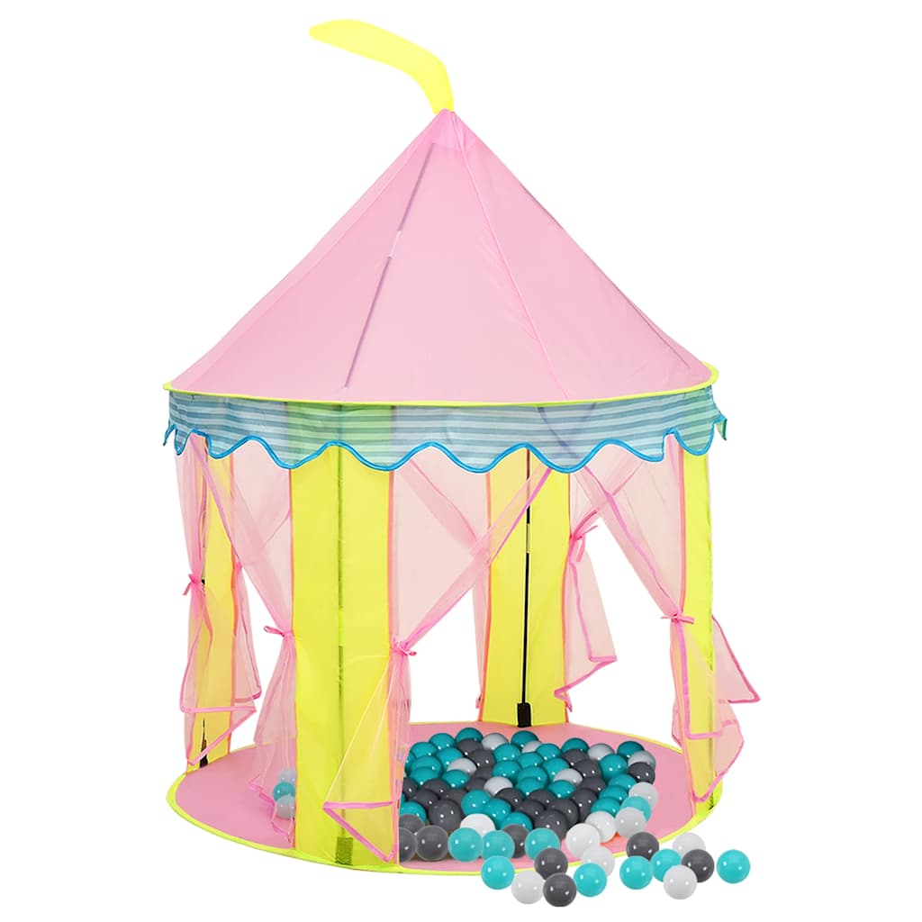 Children Play Tent with 250 Balls Pink 100x100x127 cm