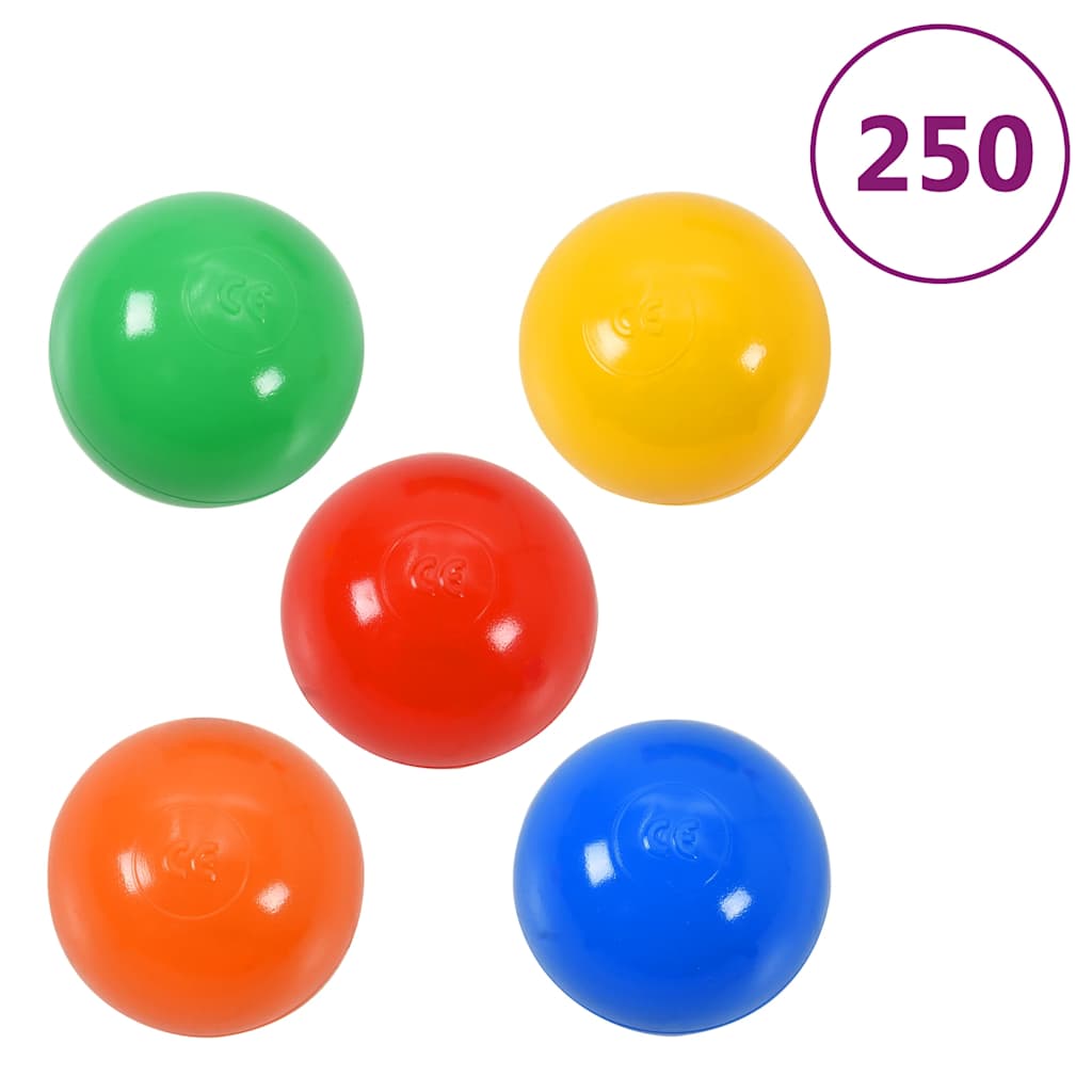 Children Play Tunnel with 250 Balls Multicolour 245 cm Polyester