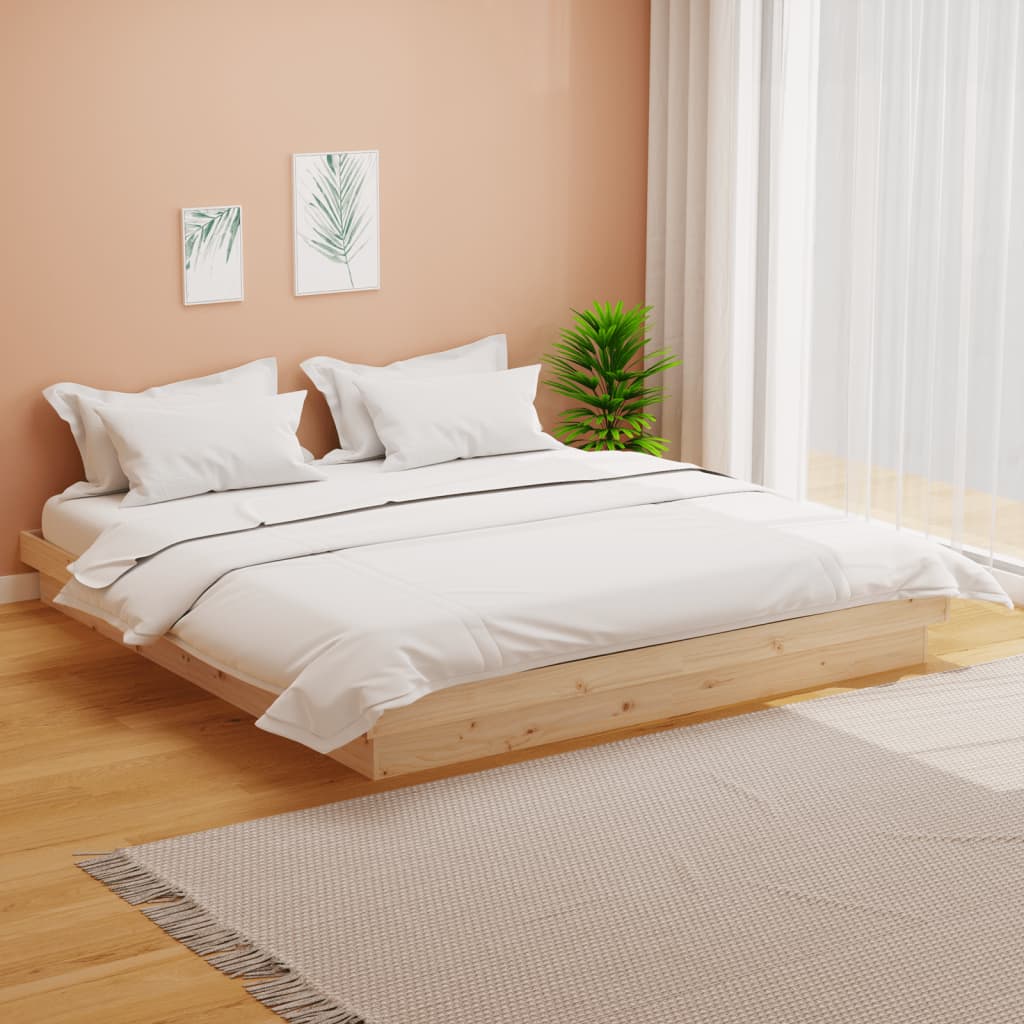 Bed Frame without Mattress Solid Wood 160x200 cm