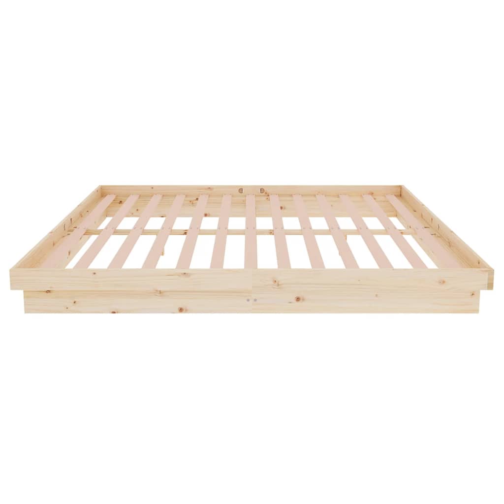Bed Frame without Mattress Solid Wood Super King