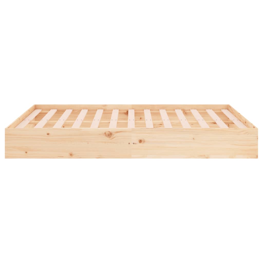 Bed Frame without Mattress Solid Wood 135x190 cm Double Double