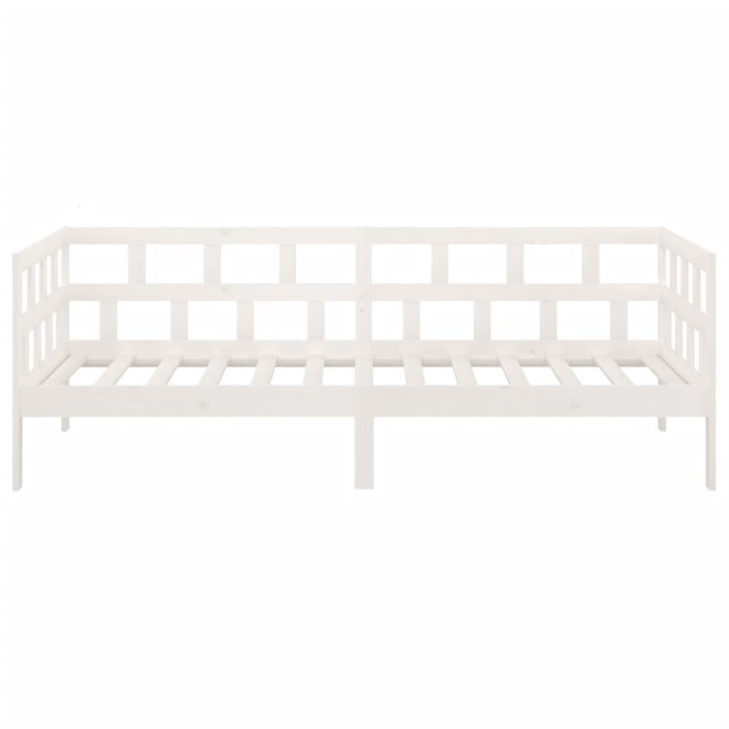 Day Bed without Mattress White Solid Wood Pine 80x200 cm