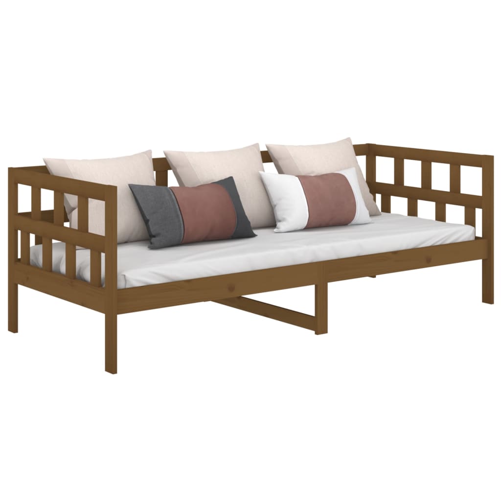 Day Bed without Mattress Honey Brown Solid Wood Pine 80x200 cm