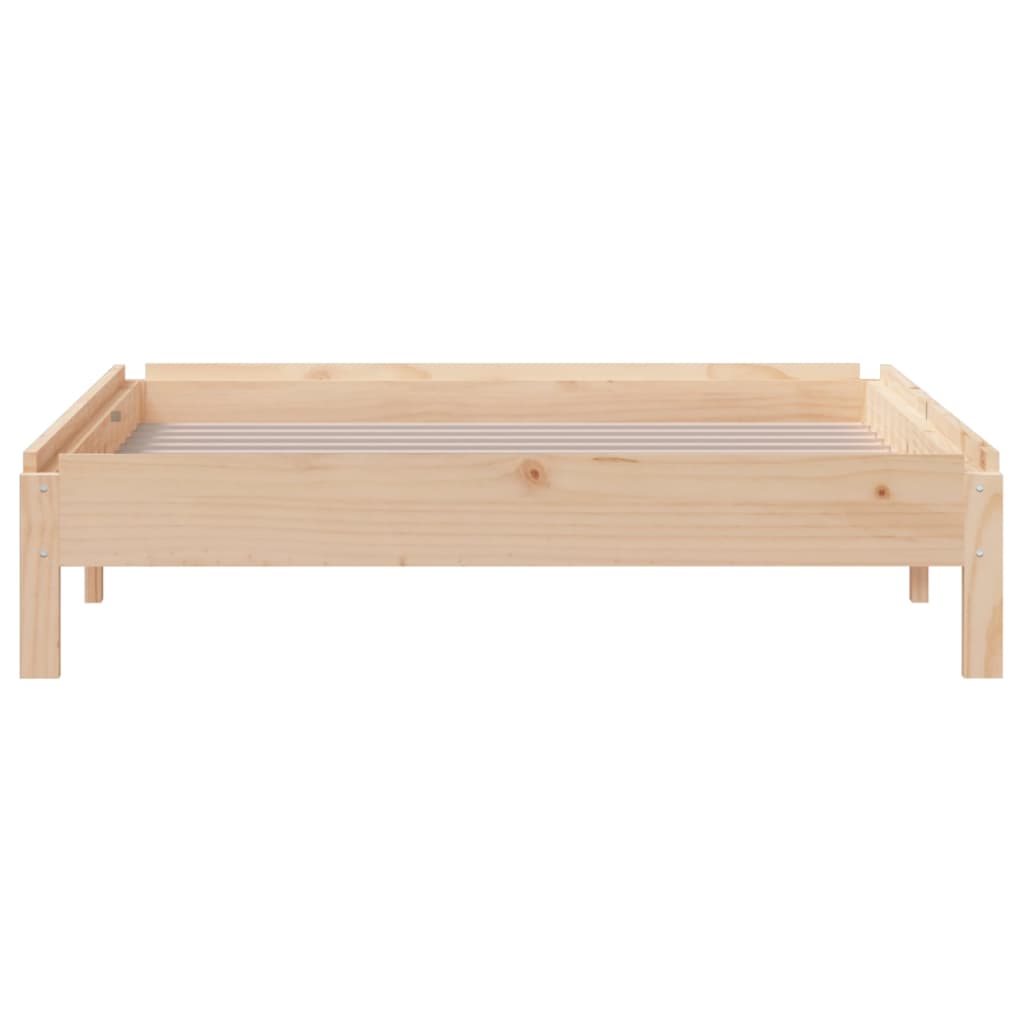 Stack Bed without Mattress 75x190 cm Small Single Solid Wood Pine