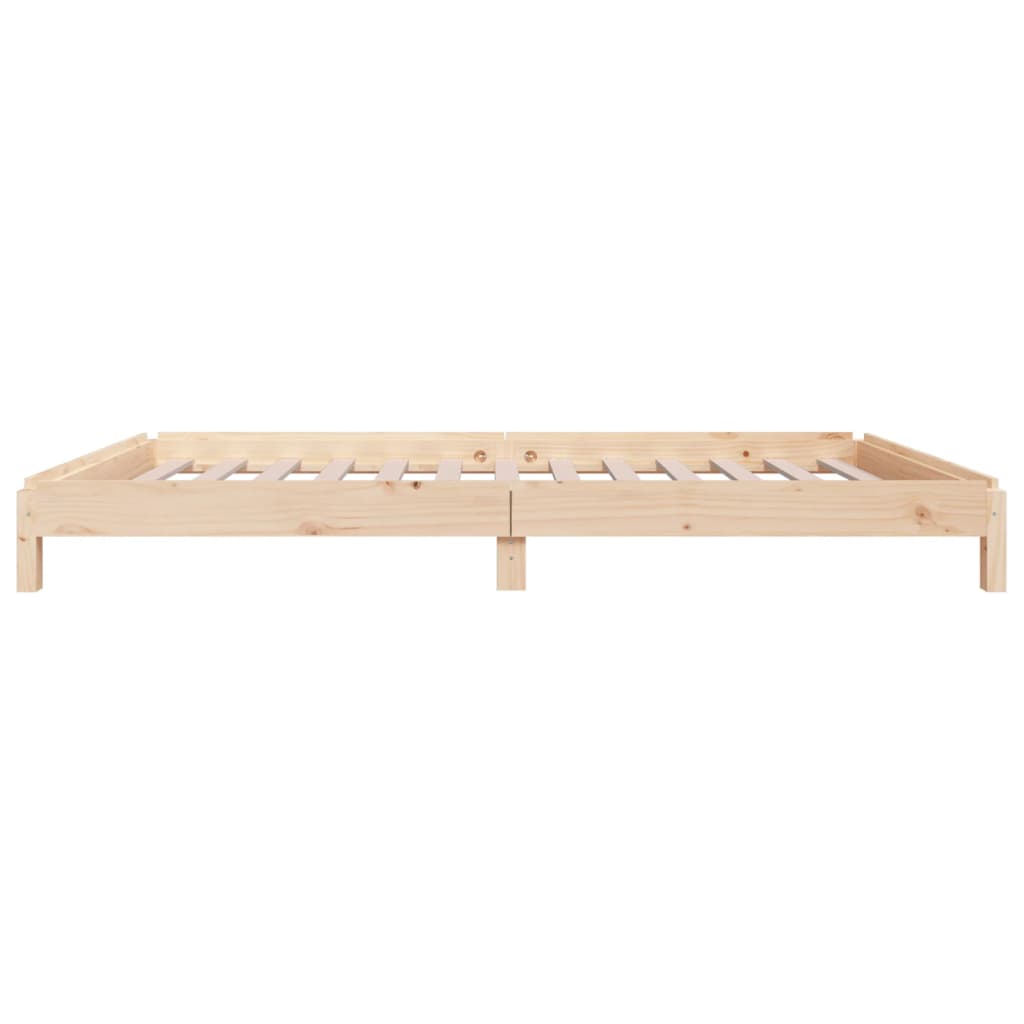 Stack Bed without Mattress 75x190 cm Small Single Solid Wood Pine
