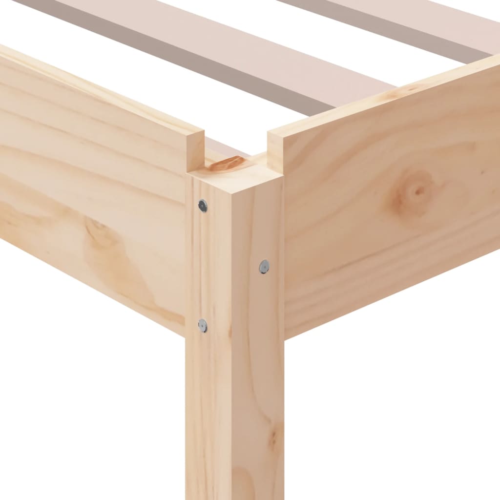 Stack Bed without Mattress 75x190 cm Small Single Solid Wood Pine