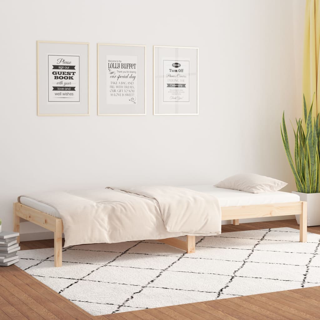 Day Bed without Mattress 90x200 cm Solid Wood Pine