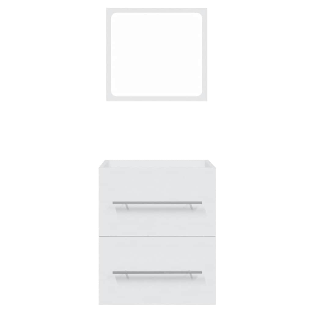Bathroom Cabinet with Mirror White 41x38.5x48 cm Engineered Wood