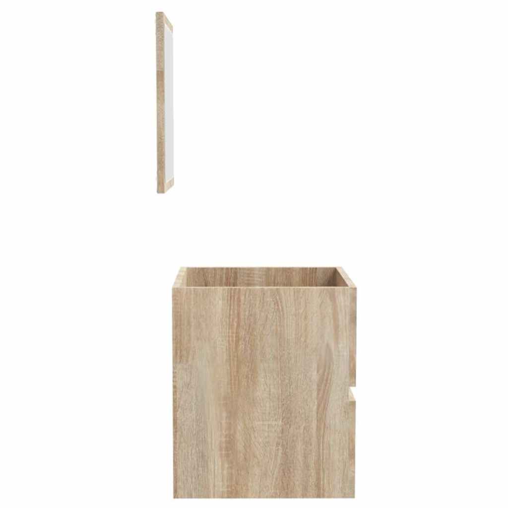 Bathroom Cabinet with Mirror Sonoma Oak Engineered Wood