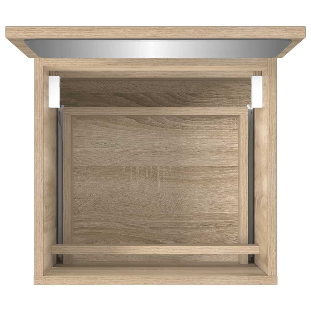 Bathroom Cabinet with Mirror Sonoma Oak Engineered Wood