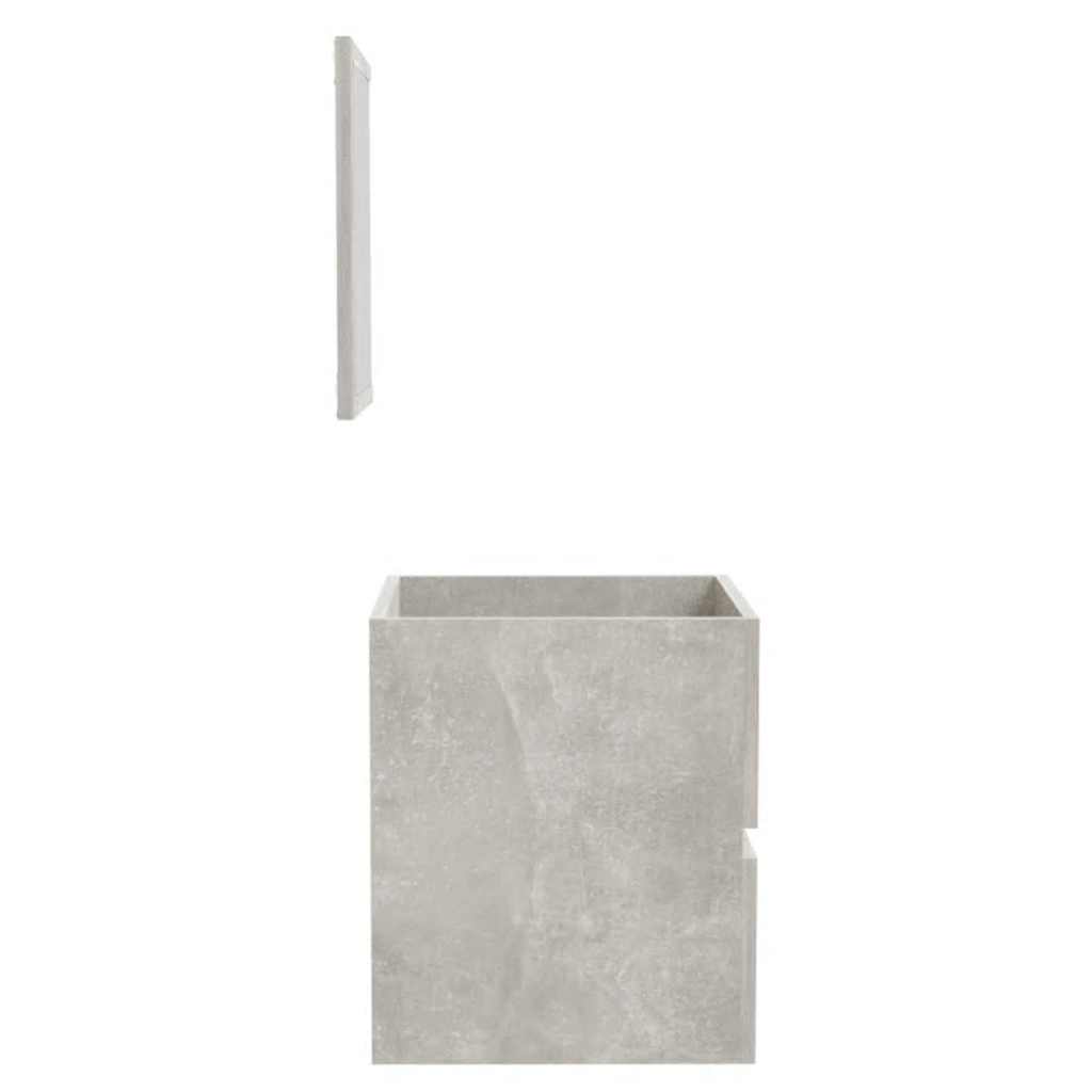 Bathroom Cabinet with Mirror Concrete Grey Engineered Wood