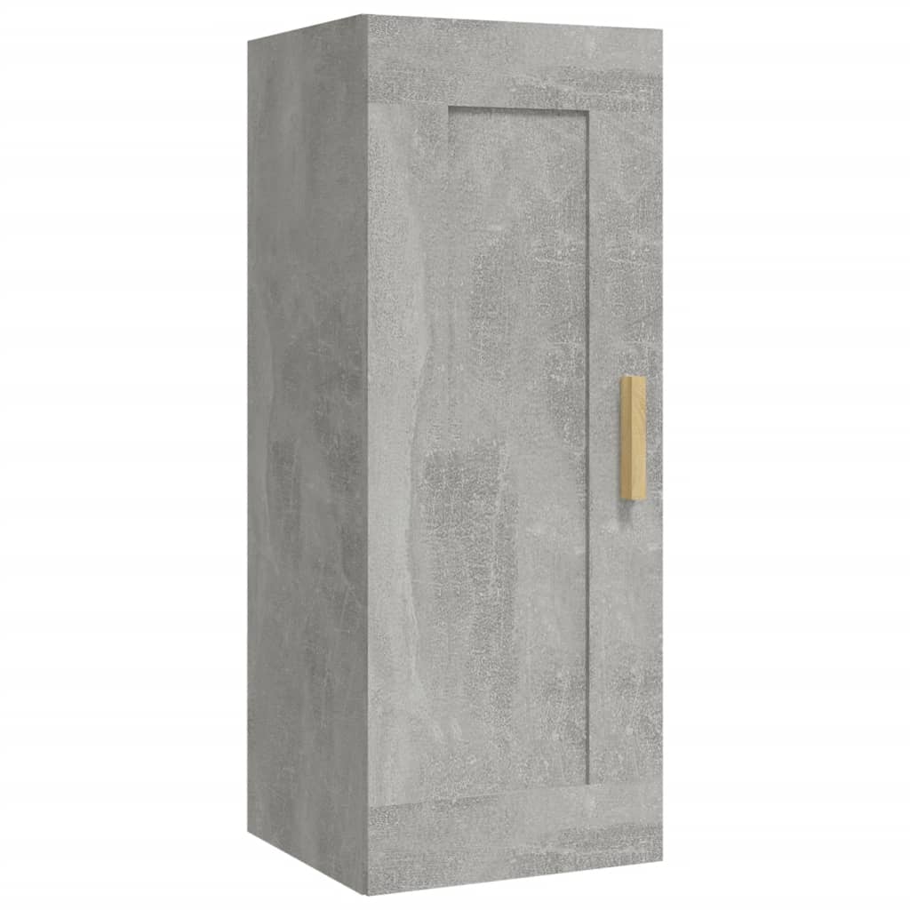 Wall Cabinet Concrete Grey 35x34x90 cm Engineered Wood