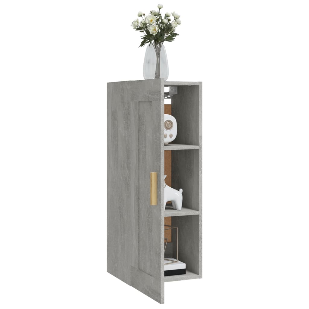 Wall Cabinet Concrete Grey 35x34x90 cm Engineered Wood