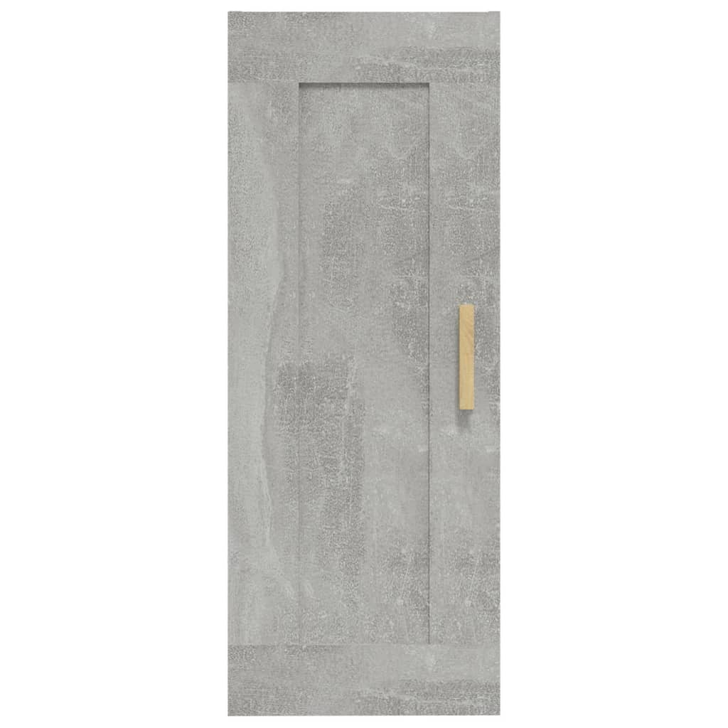 Wall Cabinet Concrete Grey 35x34x90 cm Engineered Wood