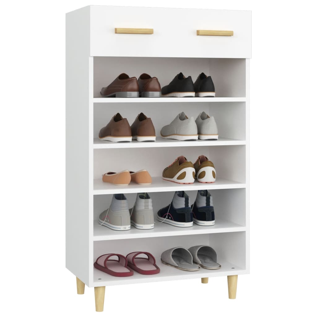 Shoe Cabinet White 60x35x105 cm Engineered Wood