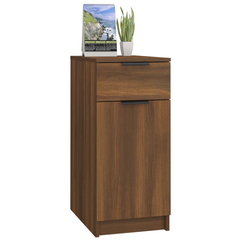 Desk Cabinet Brown Oak 33.5x50x75 cm Engineered Wood
