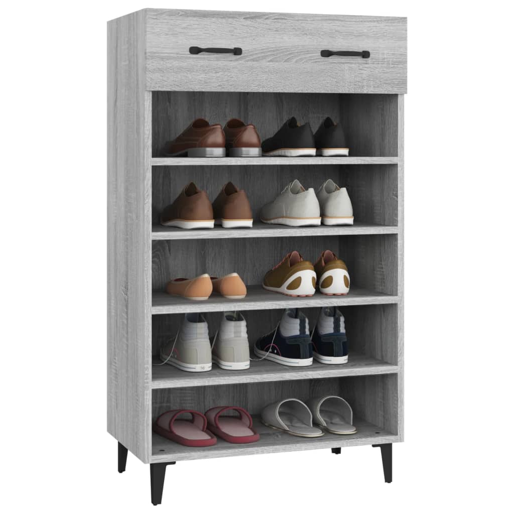 Shoe Cabinet Grey Sonoma 60x35x105 cm Engineered Wood