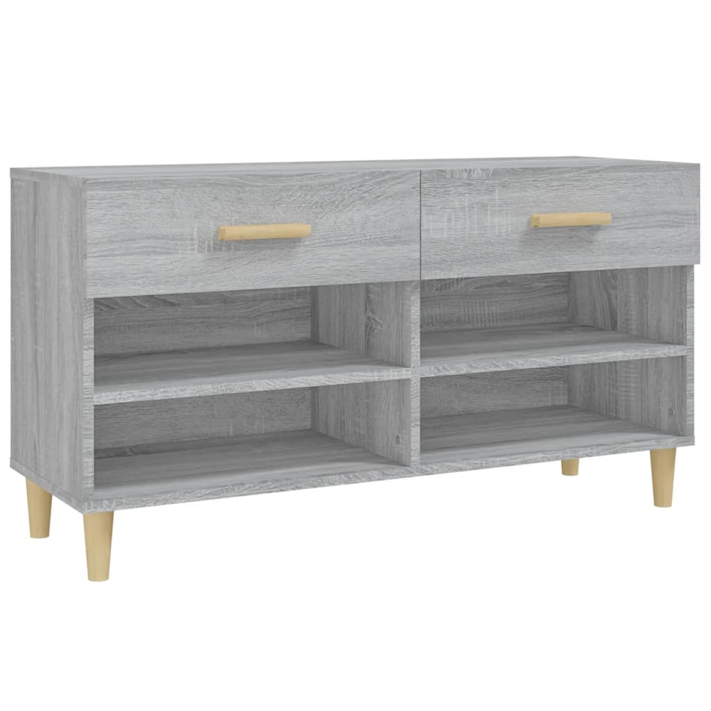 Shoe Cabinet Grey Sonoma 102x35x55 cm Engineered Wood