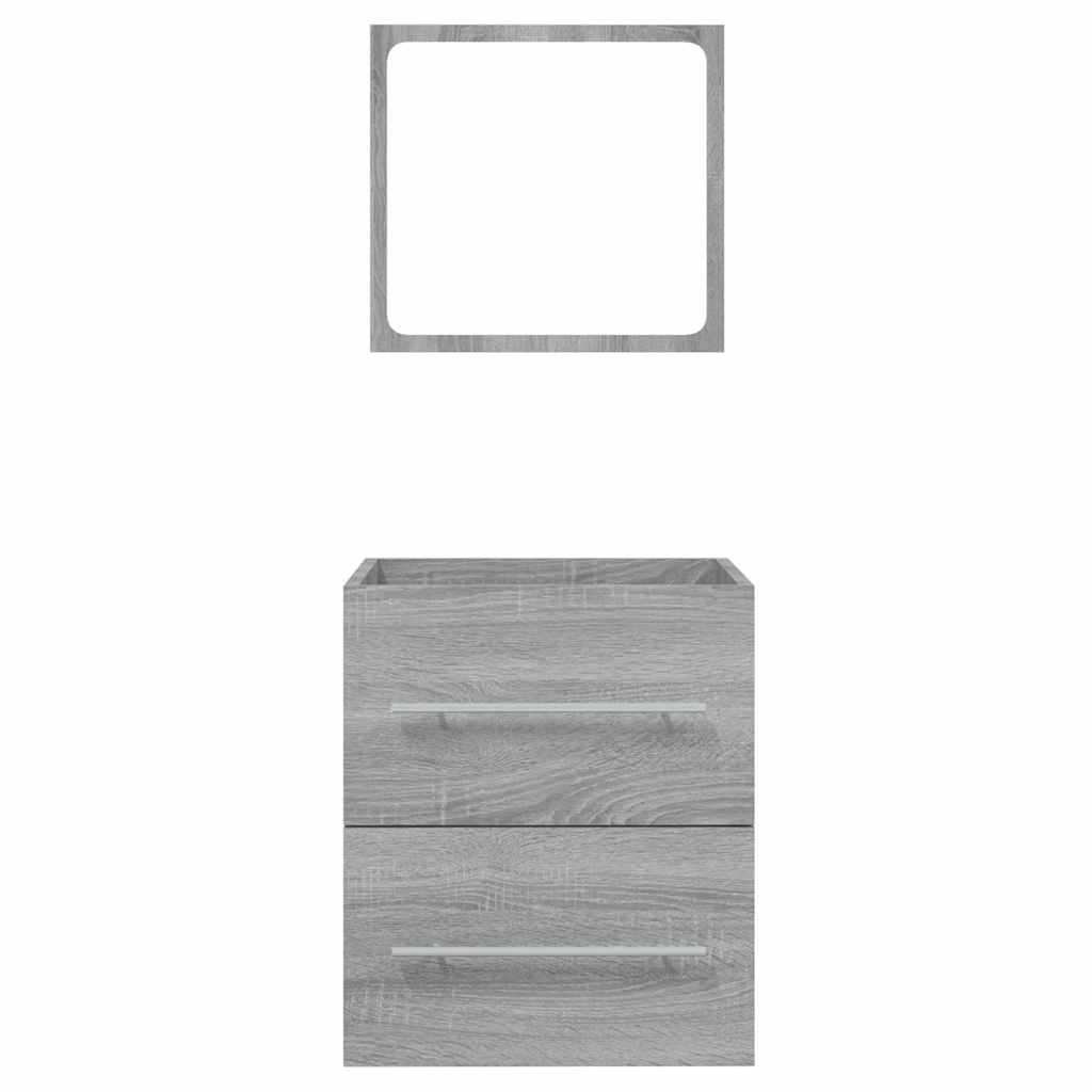 Bathroom Cabinet with Mirror Grey Sonoma 41x38.5x48 cm Engineered Wood