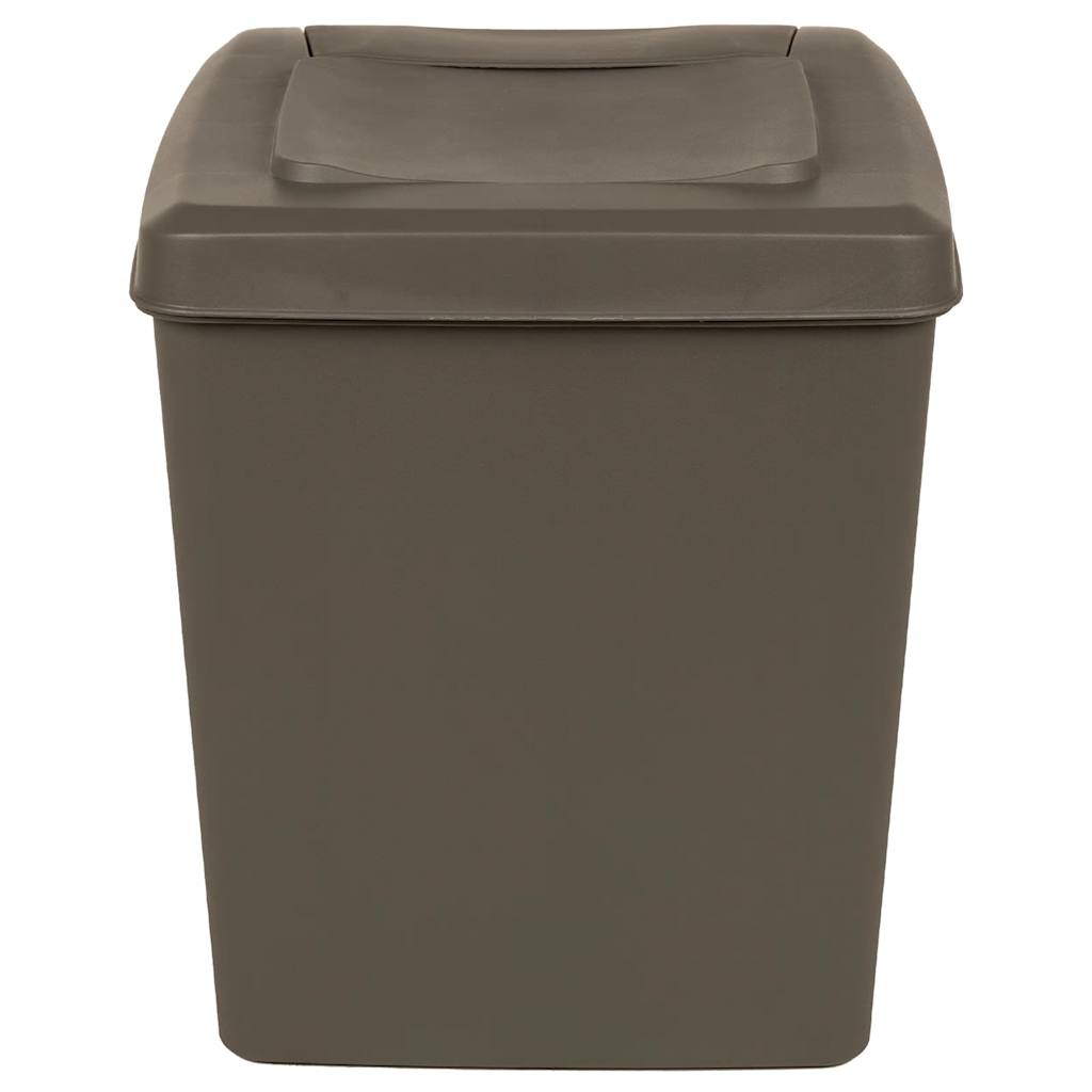 Stackable Garbage Bin Boxes 3 pcs Grey 75 L Polypropylene