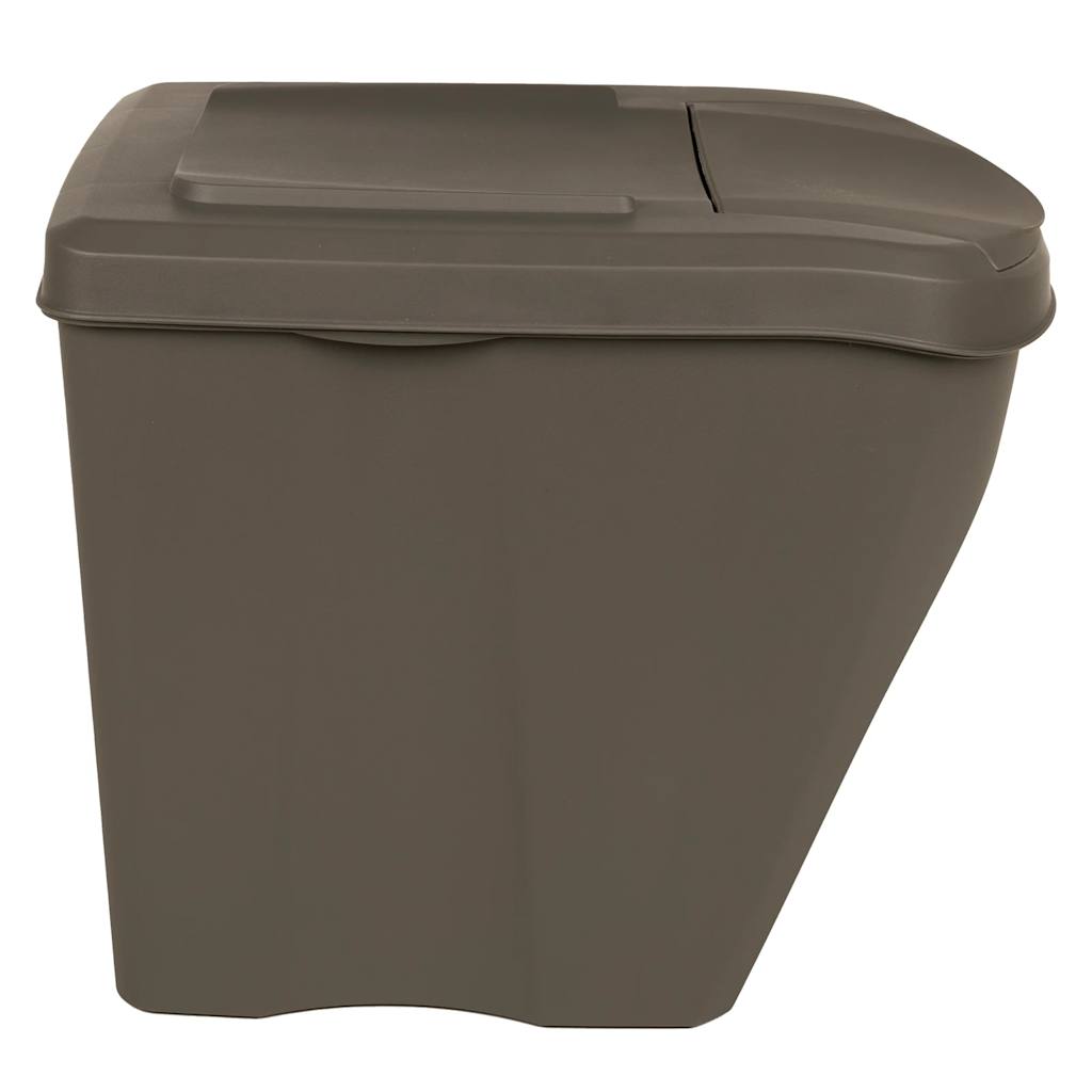 Stackable Garbage Bin Boxes 3 pcs Grey 75 L Polypropylene