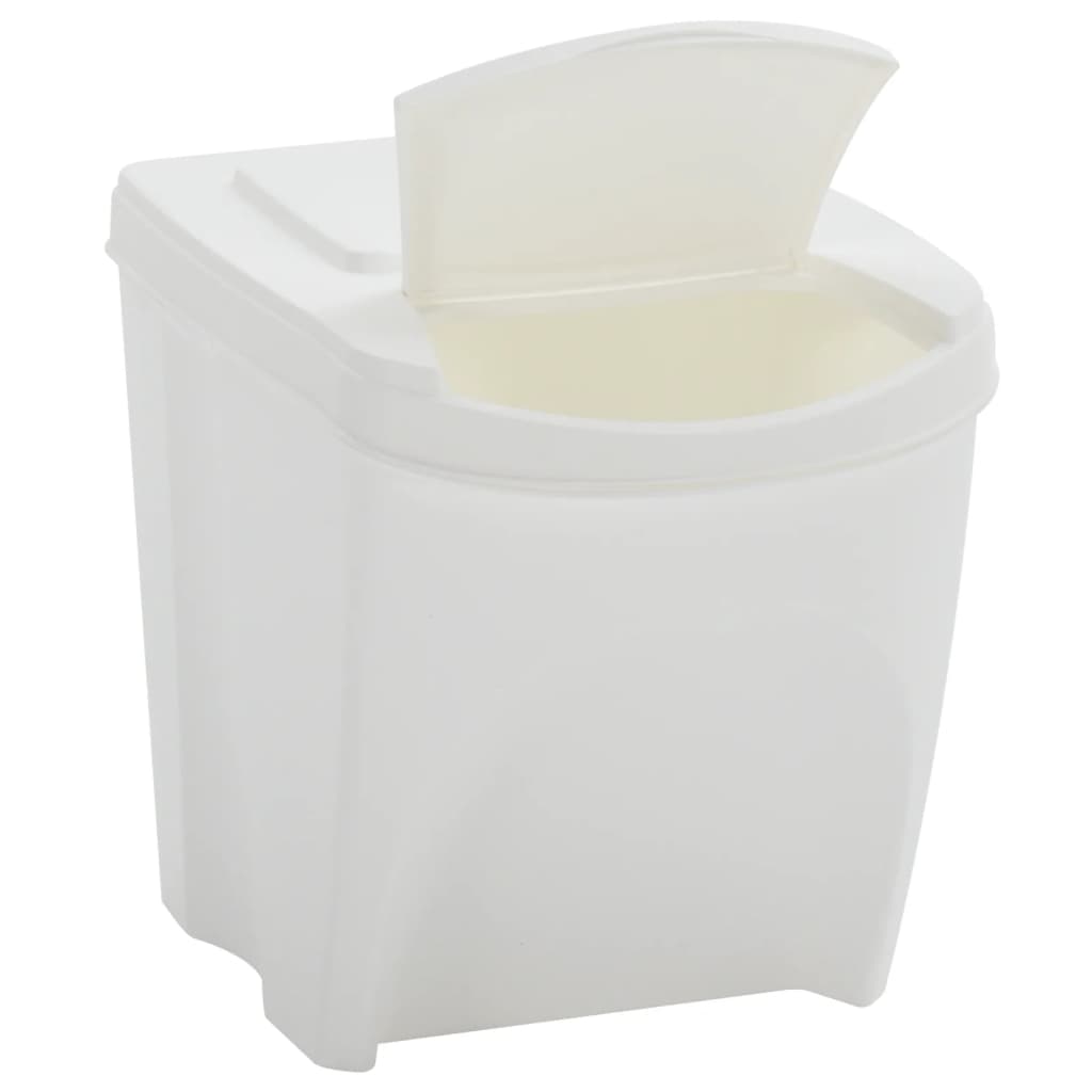 Stackable Garbage Bin Boxes 4 pcs White 100 L Polypropylene